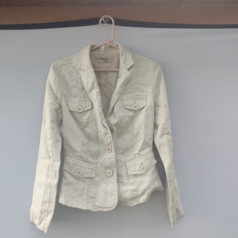 Yessica 100% linen natural color Blazer size 38
